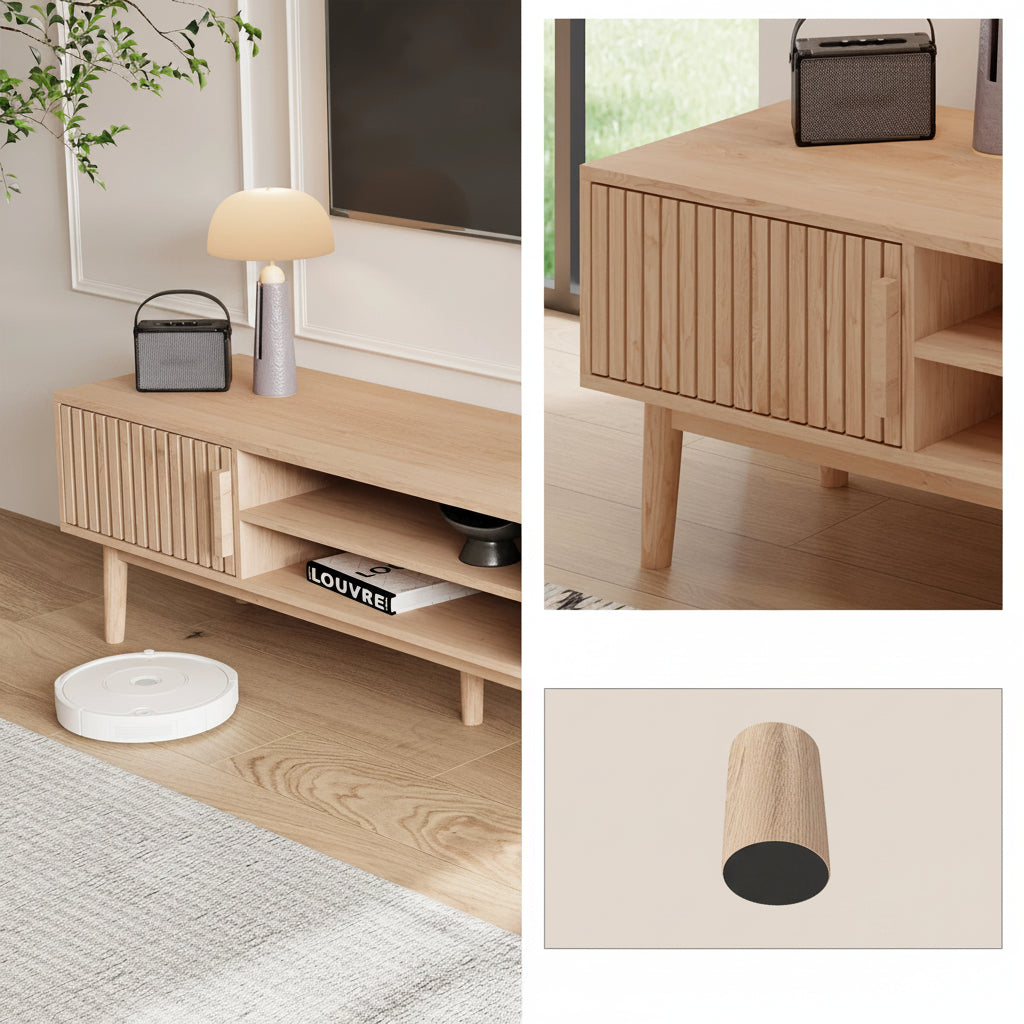Houten Woonkamer TV-stand - 150x140x48cm, met Opbergruimte