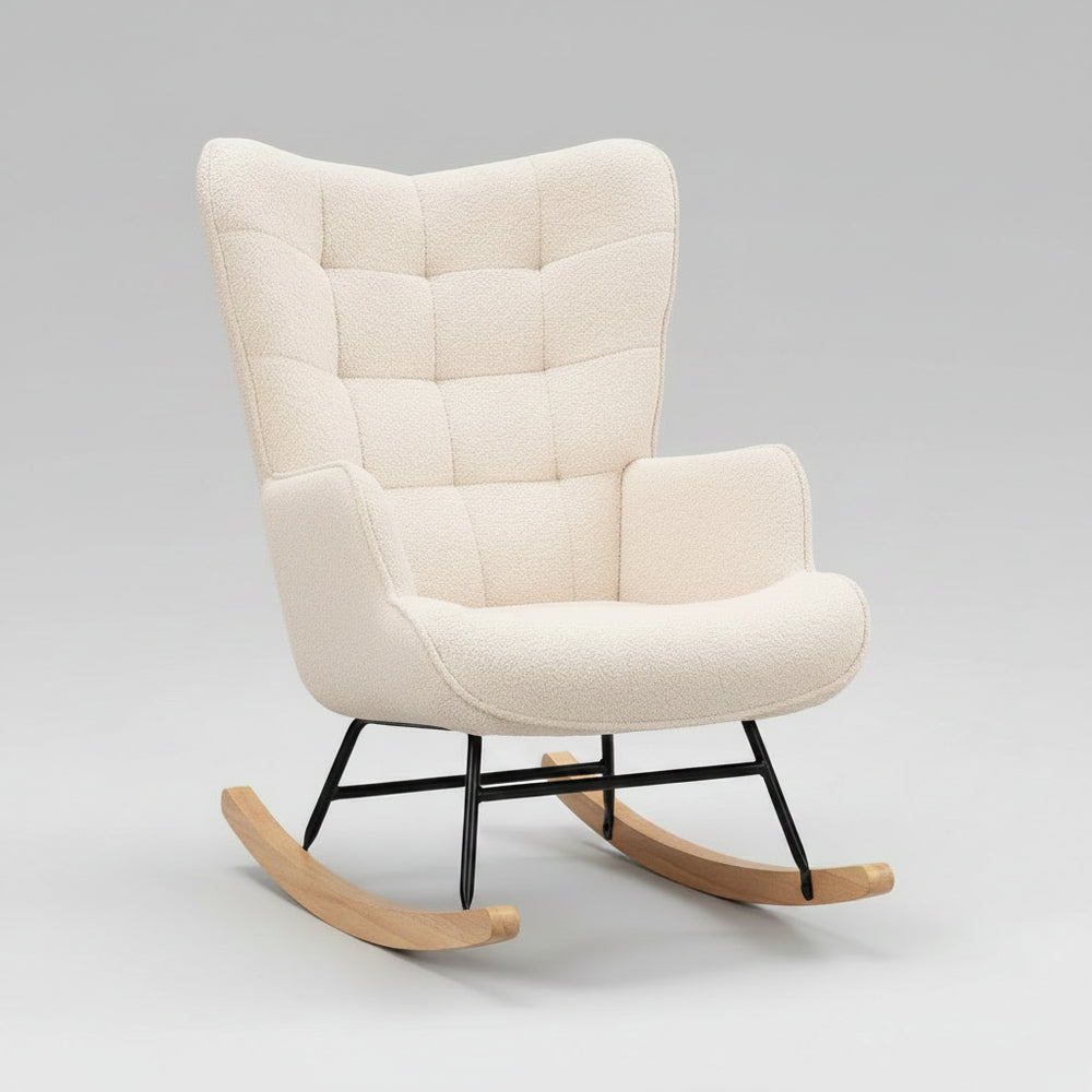 Kunstleren Rockerstoel - Beige