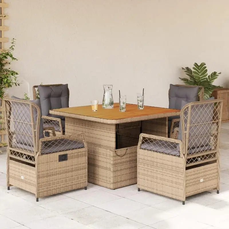 4-persoons Tuinset - 4 Stoelen & Tafel