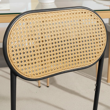 Eetkamerstoelen - Set van 2 - Houten Frame - Gewatteerde zitting
