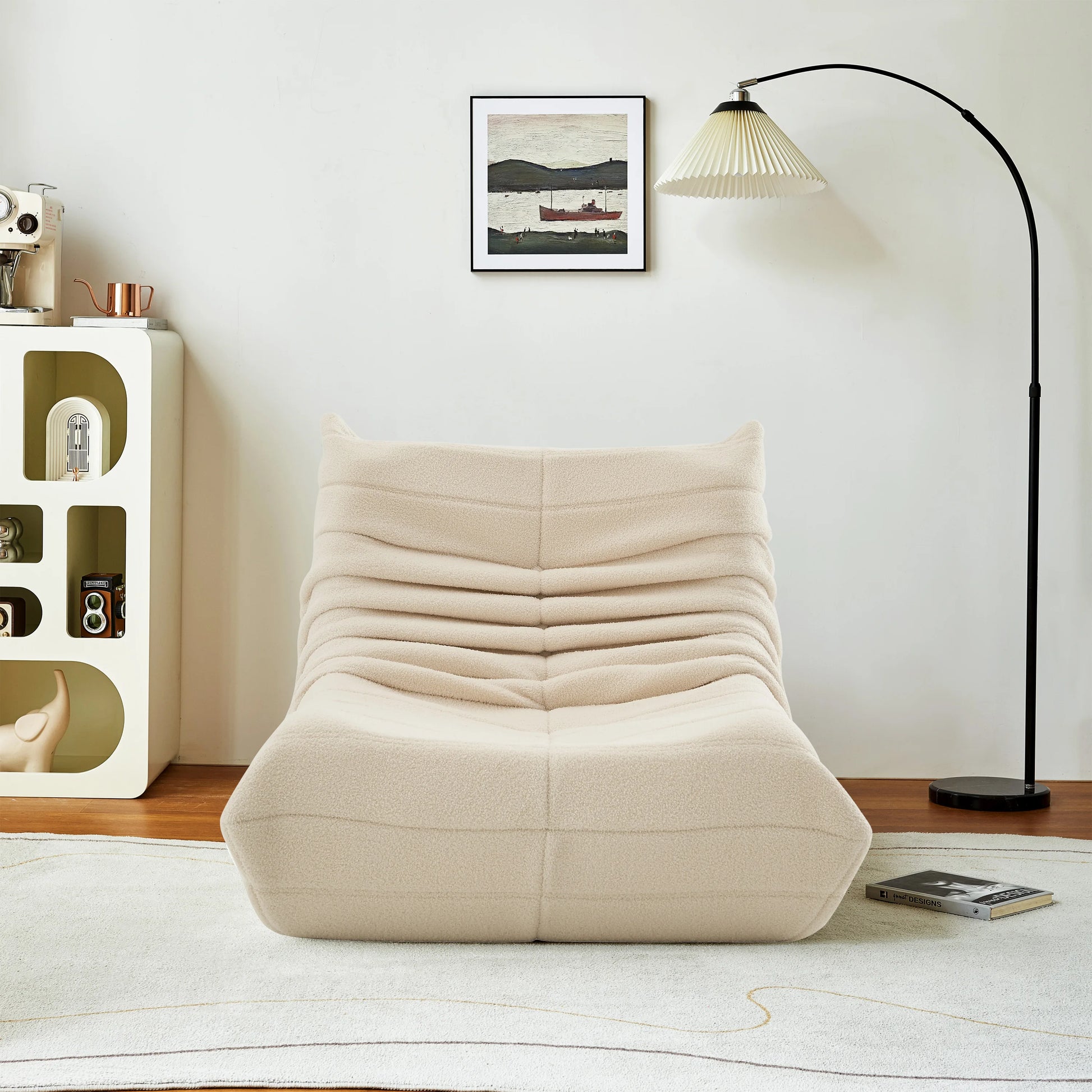Kunstleer Reclinerstoel - 86x65x75cm, Beige & Groen & Rood