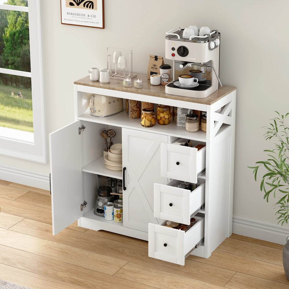 Dressoir - Wit - 120x60x30cm