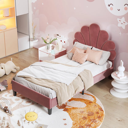 Bedframe - met Bloemmotief - lattenbodem - Gastbed