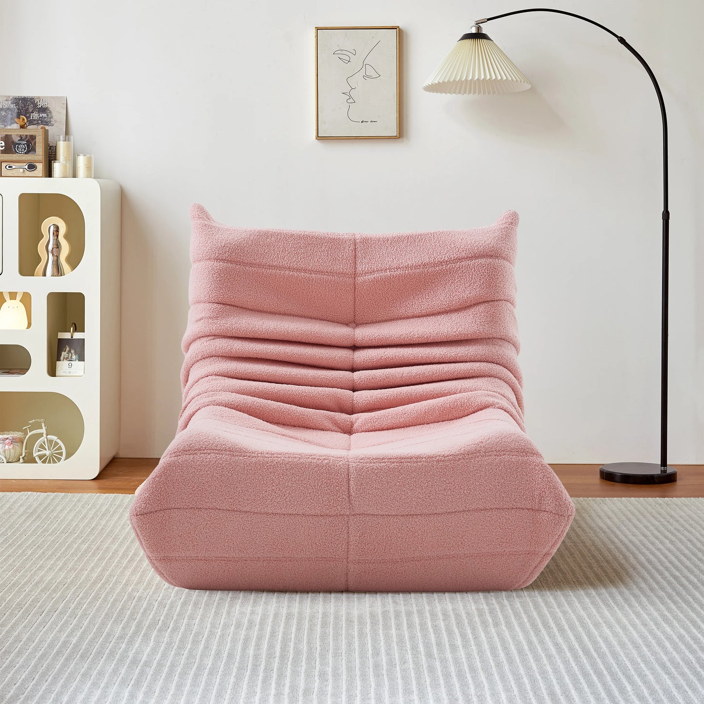 Kunstleer Reclinerstoel - 86x65x75cm, Beige + Groen + Rood