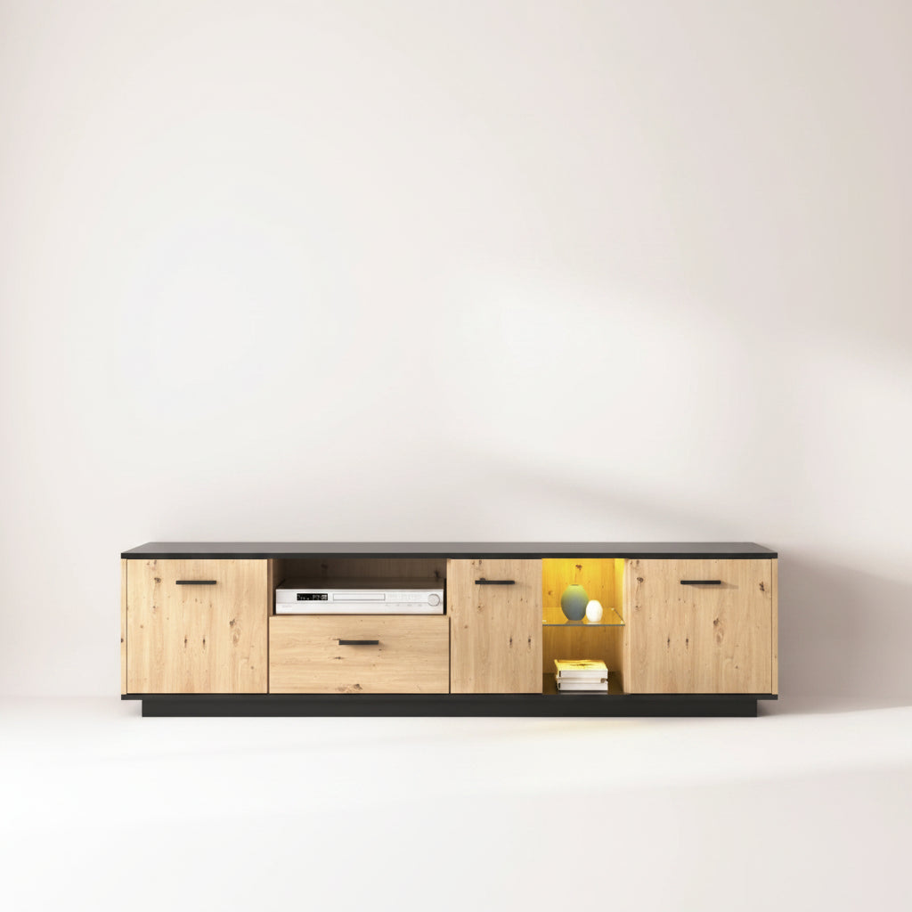 Houten TV-meubel - Lichtbruin - 160x40x60cm