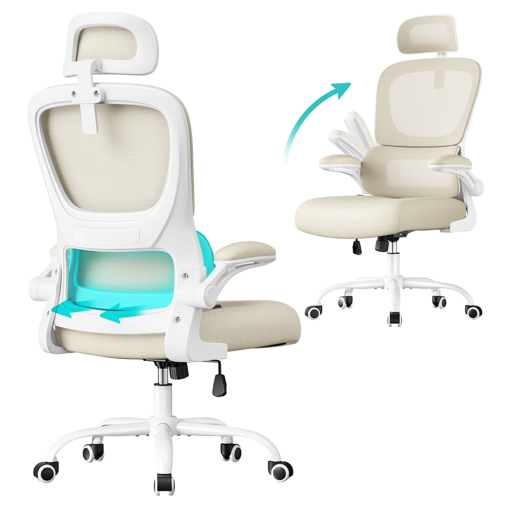 SONGMICS Office chair Desk chair Ergonomic Mesh chair Double Layer Mesh Fabric