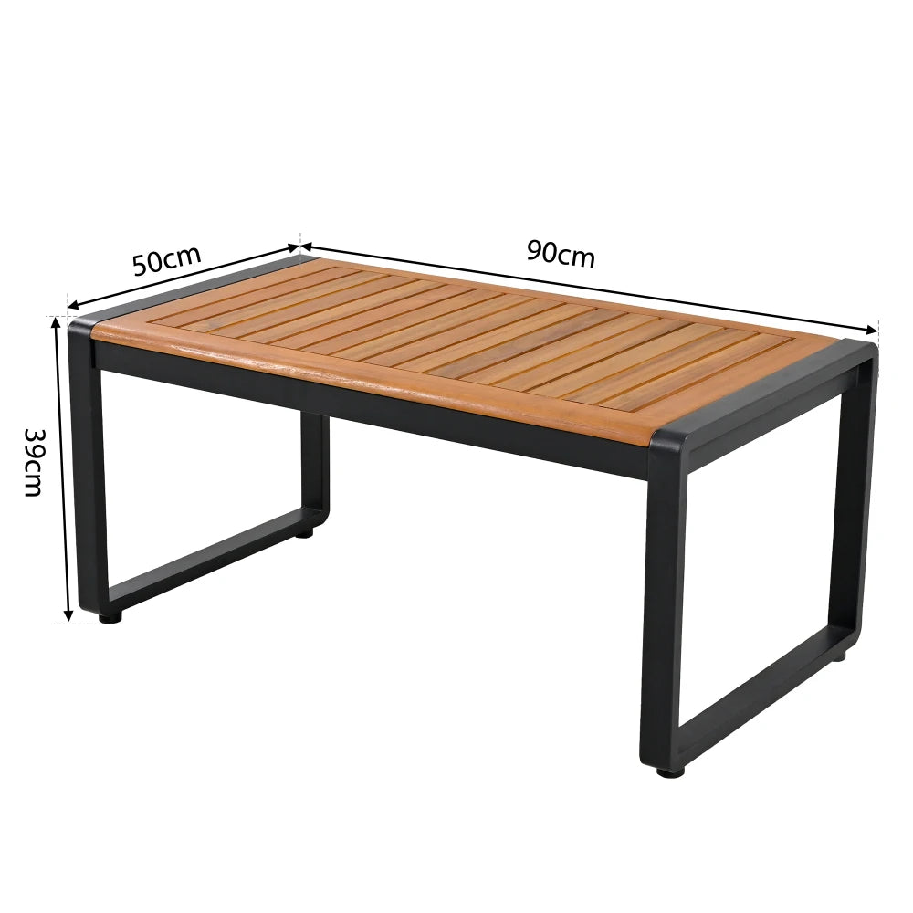 8-persoons patio lounge set - 4 Stoelen - 2 Banken - 2 Bijzettafels - Grijs