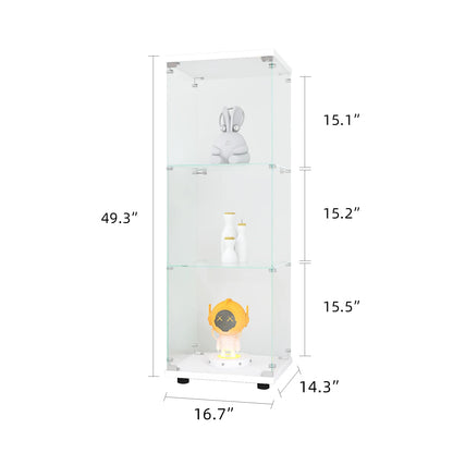 Glazen Displaykast - 3 Etages - 1 Deur - 49,3x16,7x14,3cm
