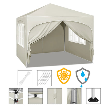 Opvouwbare Partytent 3x3m met Zijwanden – Waterafstotend en UV-Bescherming
