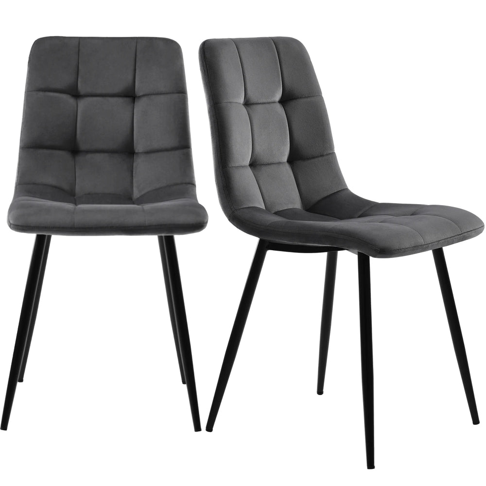 Kunstleren Eetkamerstoelen - Set van 4 - Donkergrijs