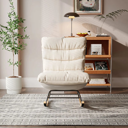 Rockingstoel - Leesstoel - Woonkamer - Slaapkamer - TV-Stoel - Beige