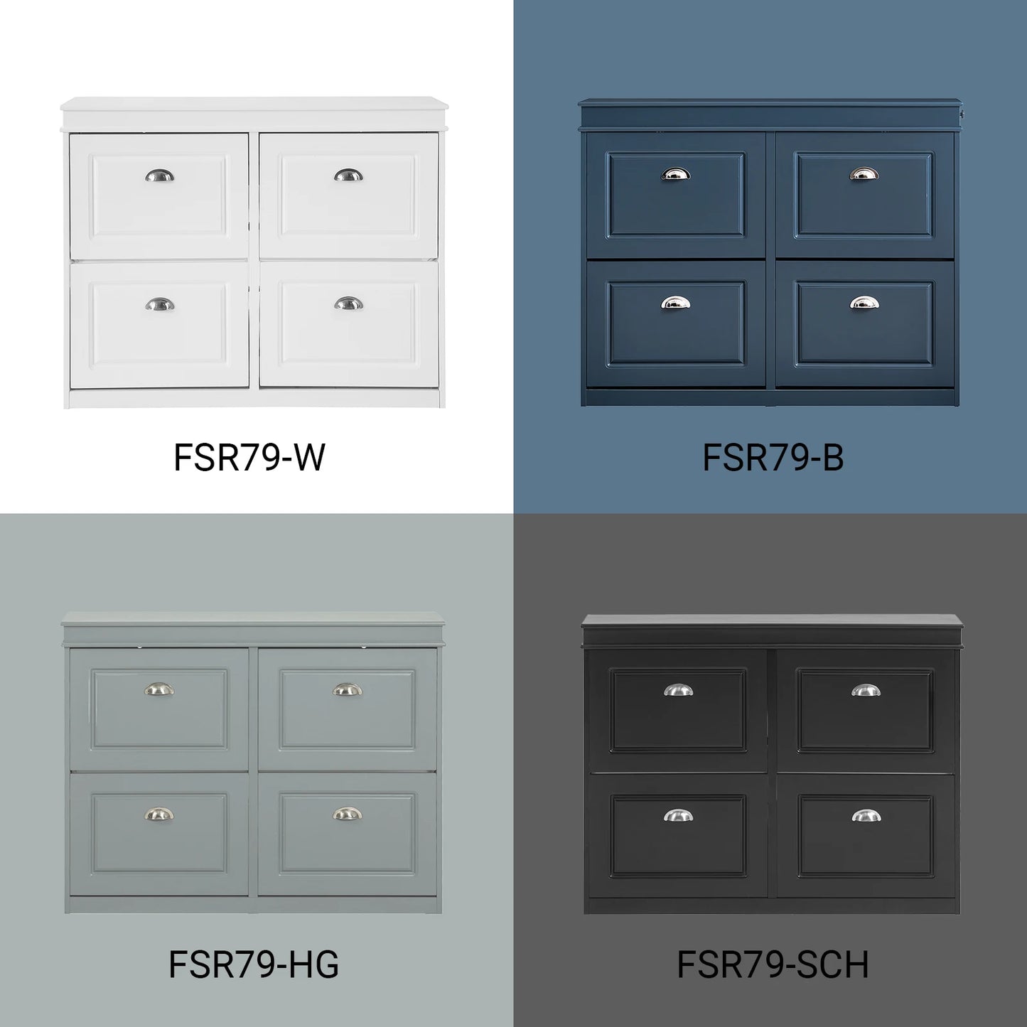 SoBuy FSR79 shoe rack with 4 flaps, narrow shoe tipper with 8 shelves, adjustable shoe rack for hallway, 105x82x24