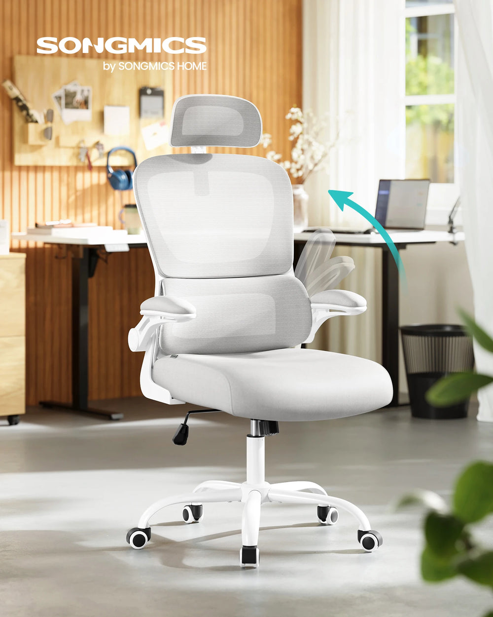 SONGMICS Office chair Desk chair Ergonomic Mesh chair Double Layer Mesh Fabric