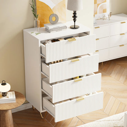 Dressoirkast - 4 Laden - 60x34x91cm - Wit