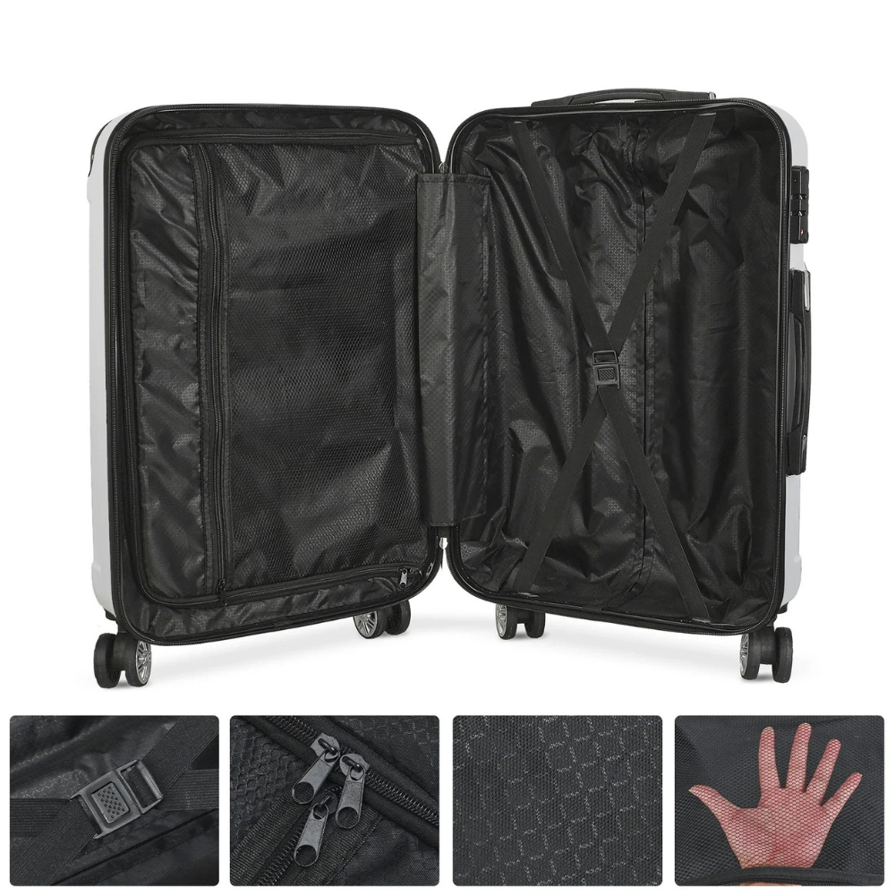 3-delige Koffer Set - Zilver - 51/61/71 cm