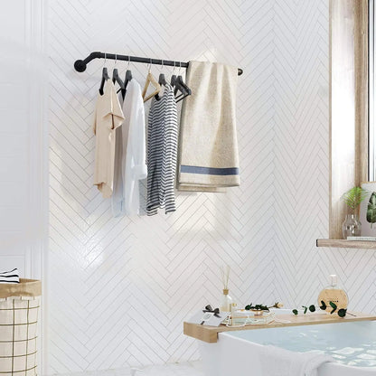SONGMICS Wall-mounted dresses Racks 2 Set Wall-Saving Wardrobe Racks