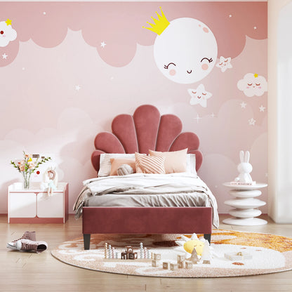 Bedframe - met Bloemmotief - lattenbodem - Gastbed