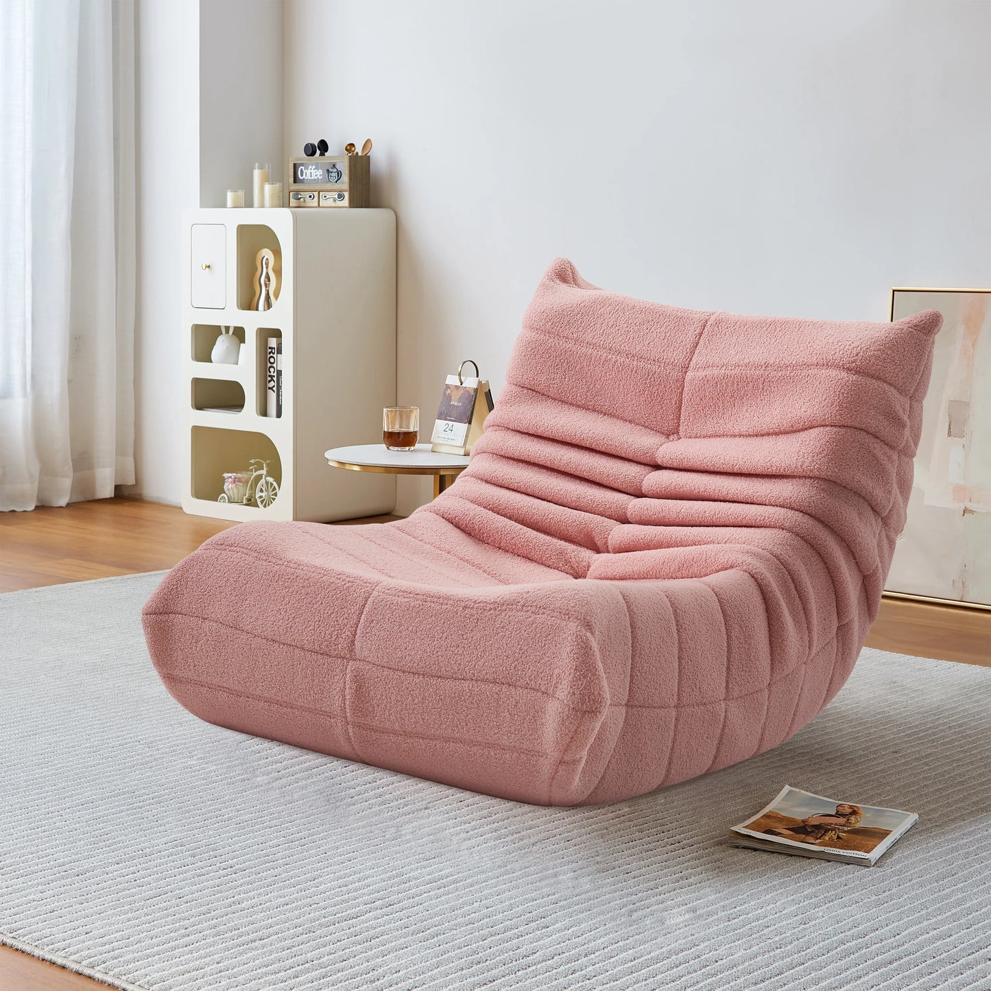 Kunstleer Reclinerstoel - 86x65x75cm, Beige & Groen & Rood