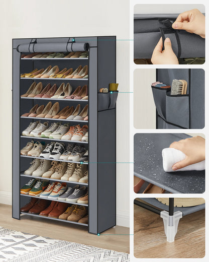 SONGMICS shoe rack 10-level shoe cabinet for up to 40 pairs of shoes