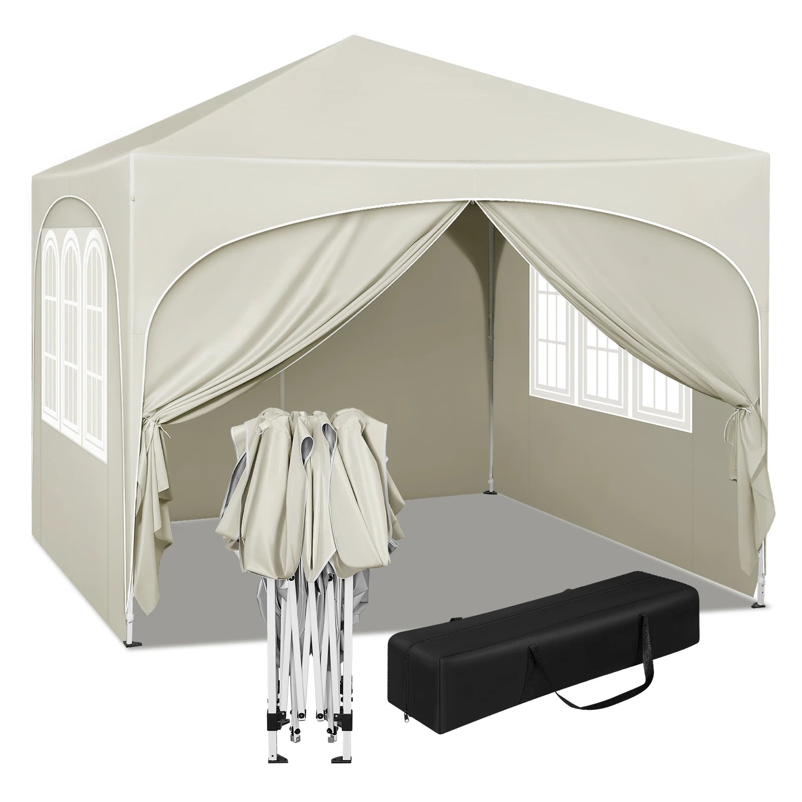 Opvouwbare Partytent 3x3m met Zijwanden – Waterafstotend en UV-Bescherming