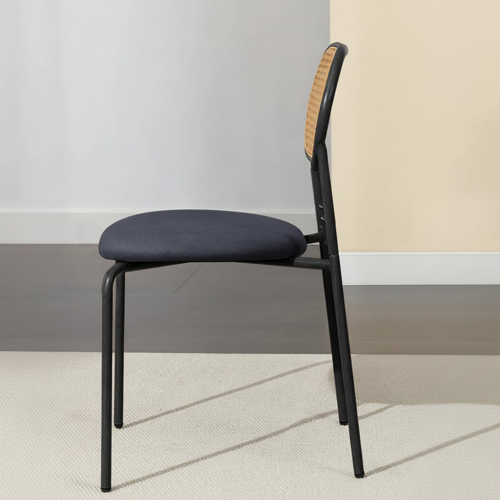 Eetkamerstoelen - Set van 2 - Houten Frame - Gewatteerde zitting