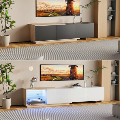 TV-Meubel - Met LED-Verlichting - Opbergruimte - 3 Lades