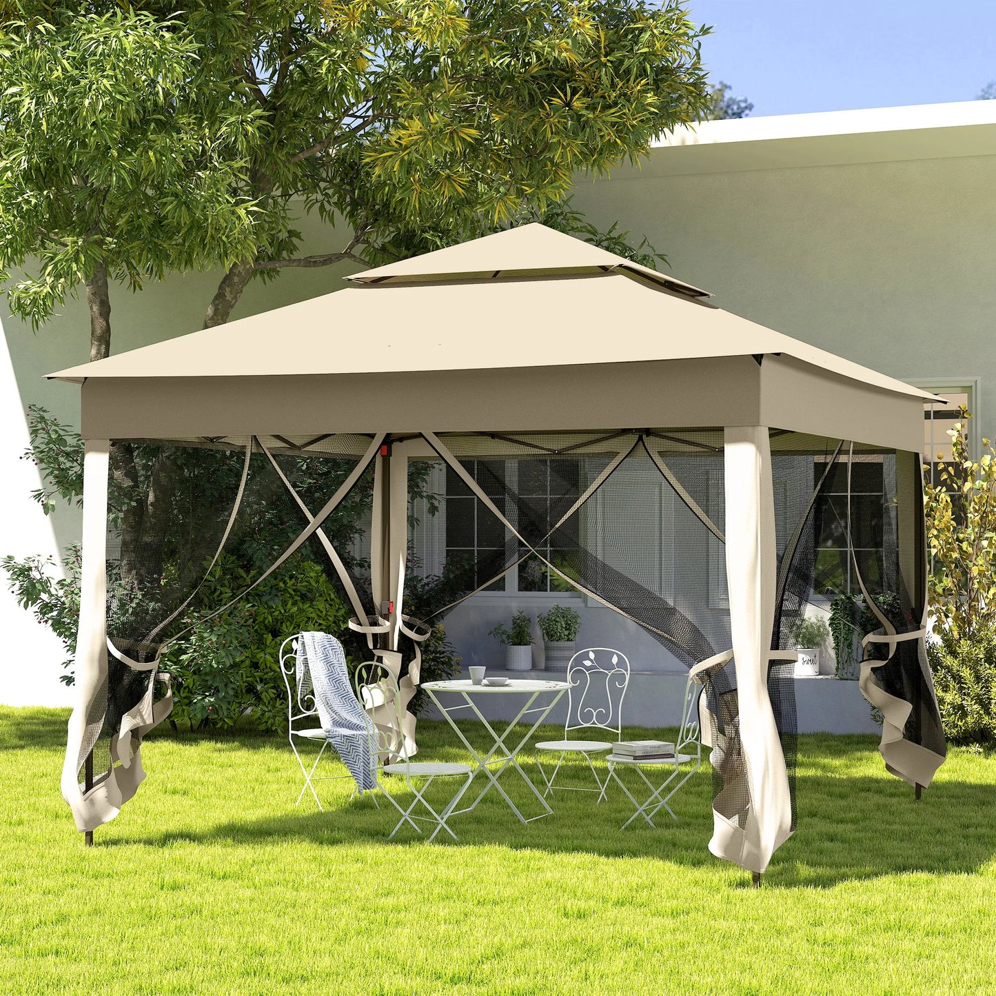 Mobiele Overkapping - Partytent - 3x3m - Beige