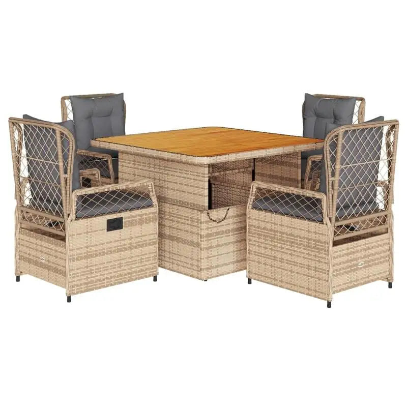 4-persoons Tuinset - 4 Stoelen & Tafel