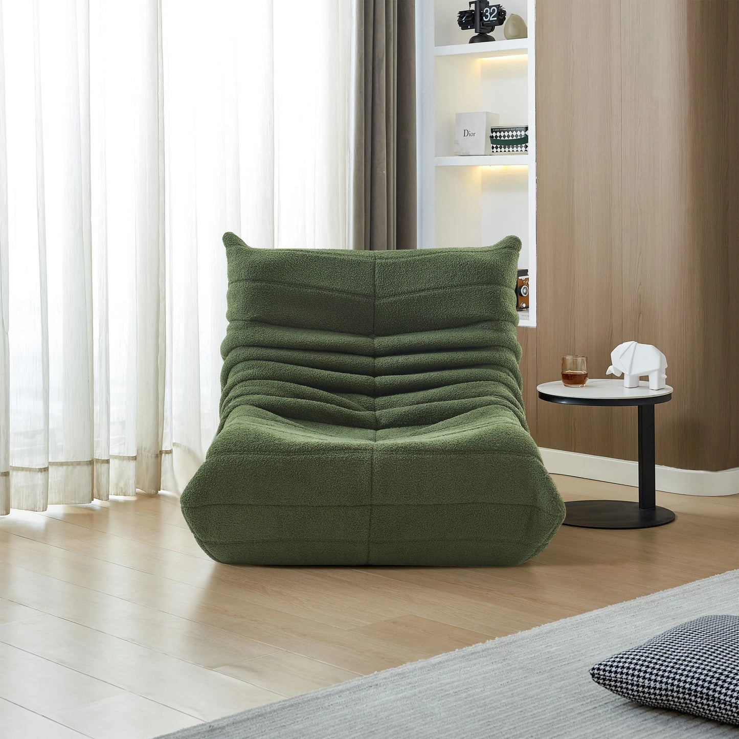 Kunstleer Reclinerstoel - 86x65x75cm, Beige + Groen + Rood