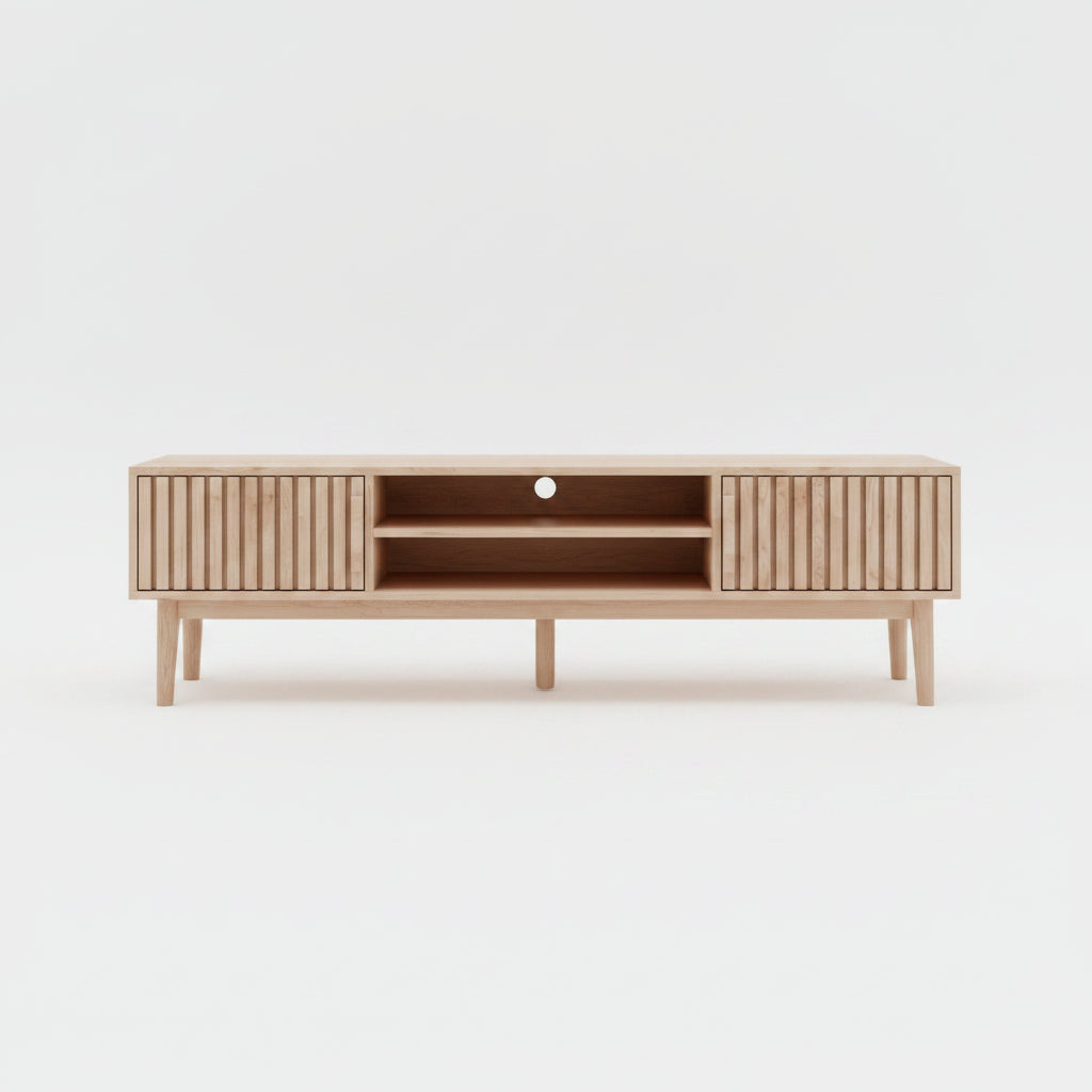 Houten Woonkamer TV-stand - 150x140x48cm, met Opbergruimte