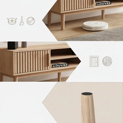 Houten Woonkamer TV-stand - 150x140x48cm, met Opbergruimte