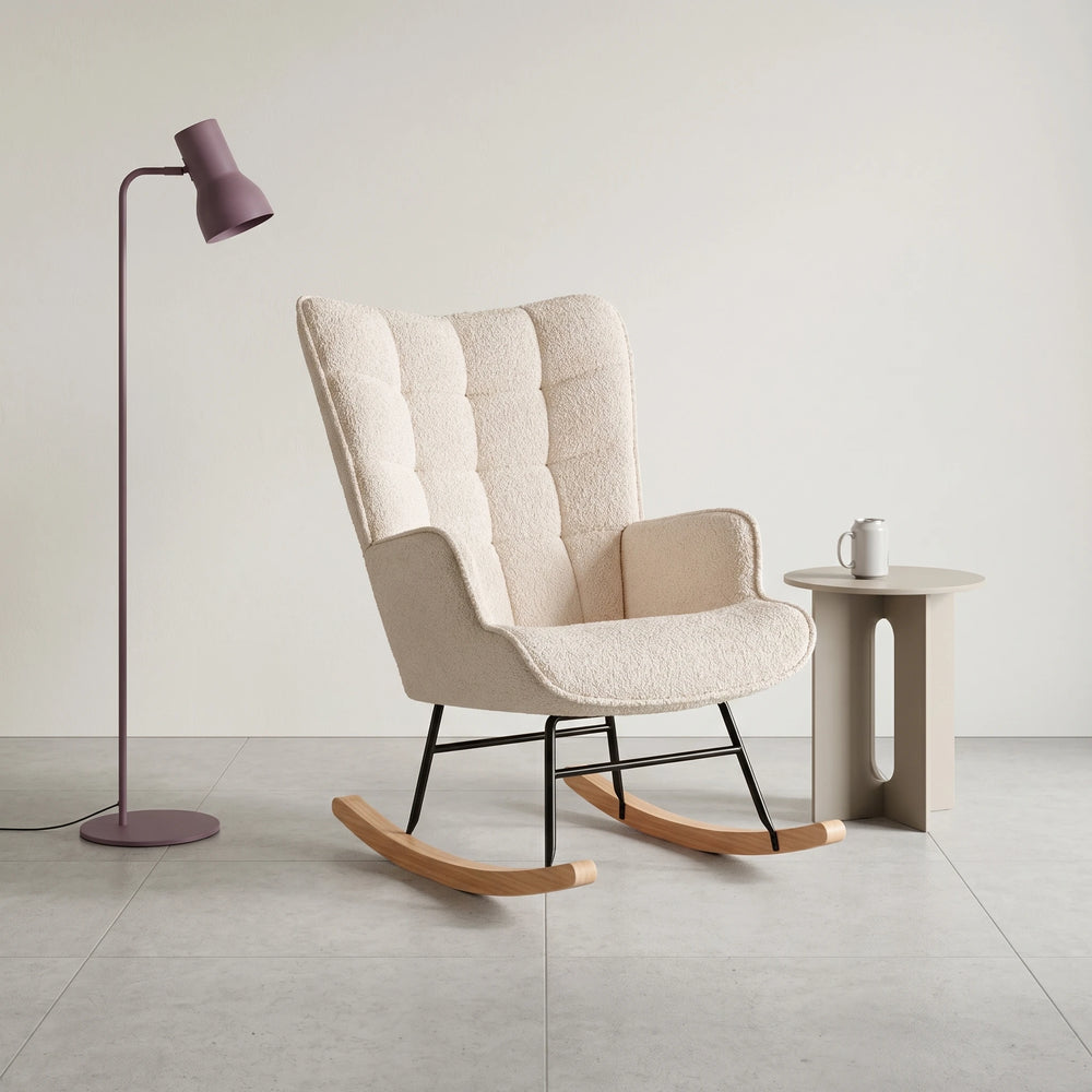 Kunstleren Rockerstoel - Beige