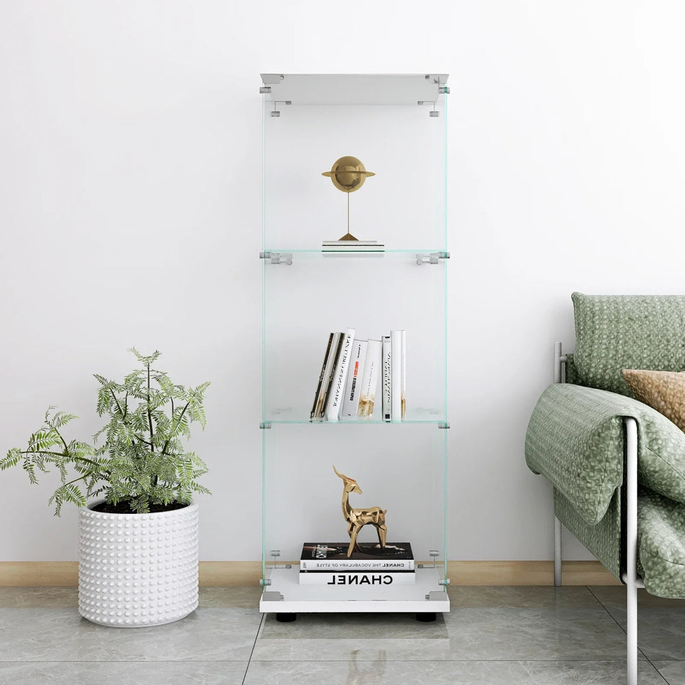 Glazen Displaykast - 3 Etages - 1 Deur - 49,3x16,7x14,3cm