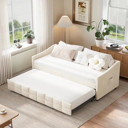 Kunstleer Extensieve Bankbed - 90x200cm - Grijs