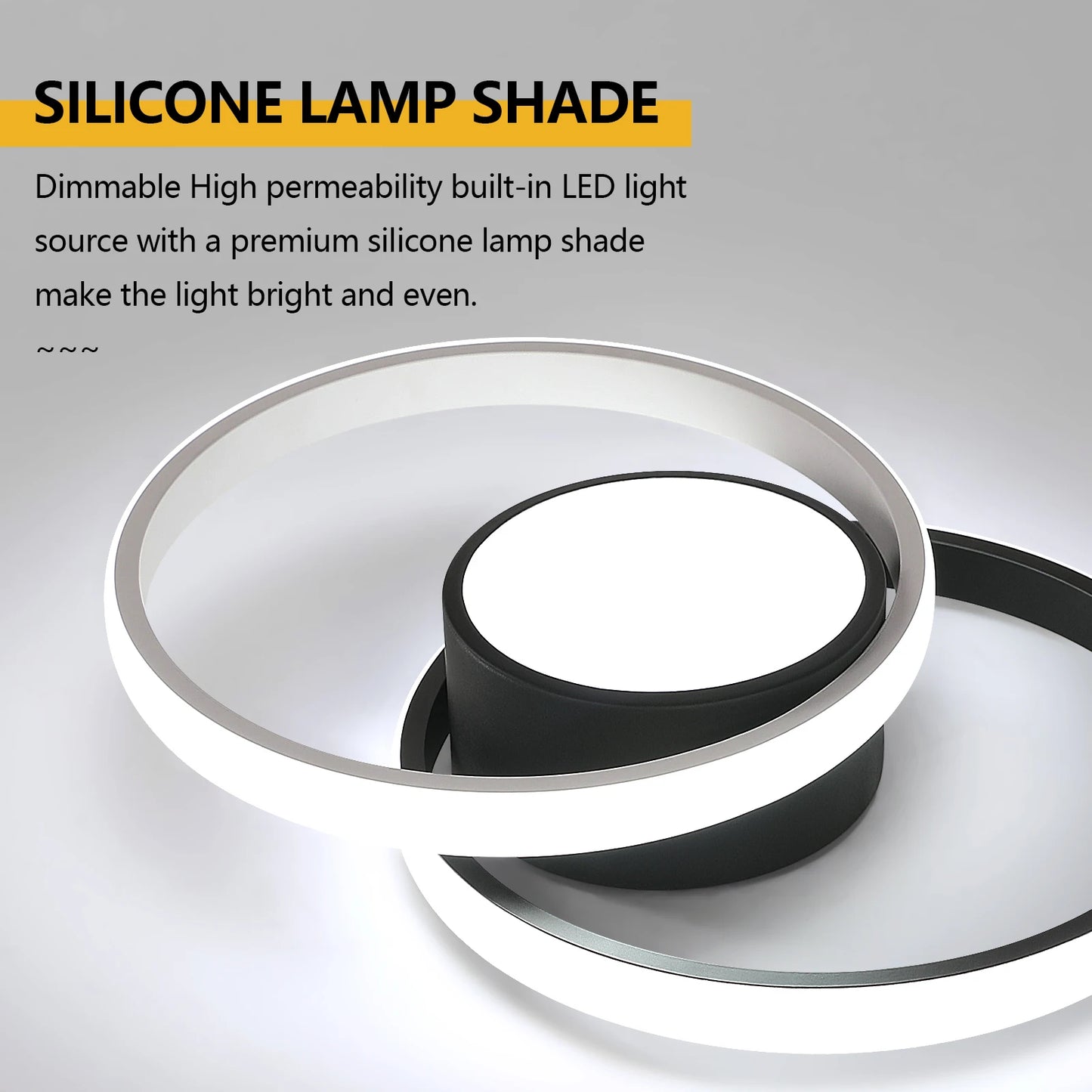 Dimmable LED Ceiling Light, 40W LED Ceiling Lamp 3000K/4500K/6500K,Chandelier White with Remote Control for Bedroom