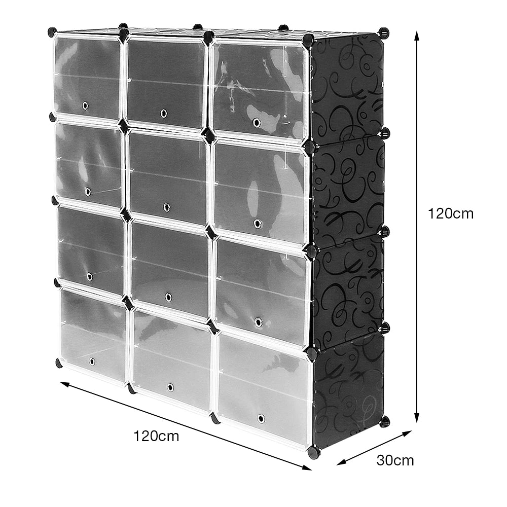 Shoe rack for 48 pairs of shoes, shoe cabinet with 3 x 8 tiers, for hallway, bedroom, entrance, 30 x 40 x 30 cm per compartment
