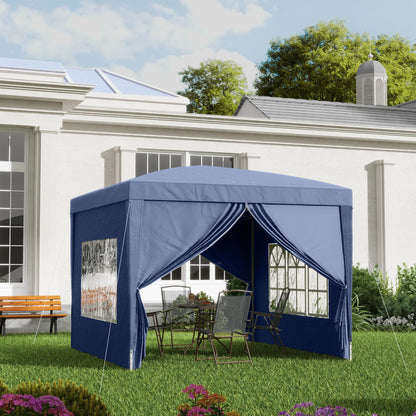 Partytent - 3x3m - Verwijderbare Wanden - Blauw