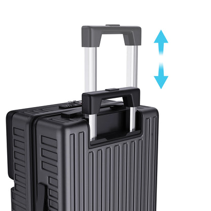 Kunstleren Koffer Set - Twee-Delig Set - Met TSA Slot - Vier-Wiel Koffer