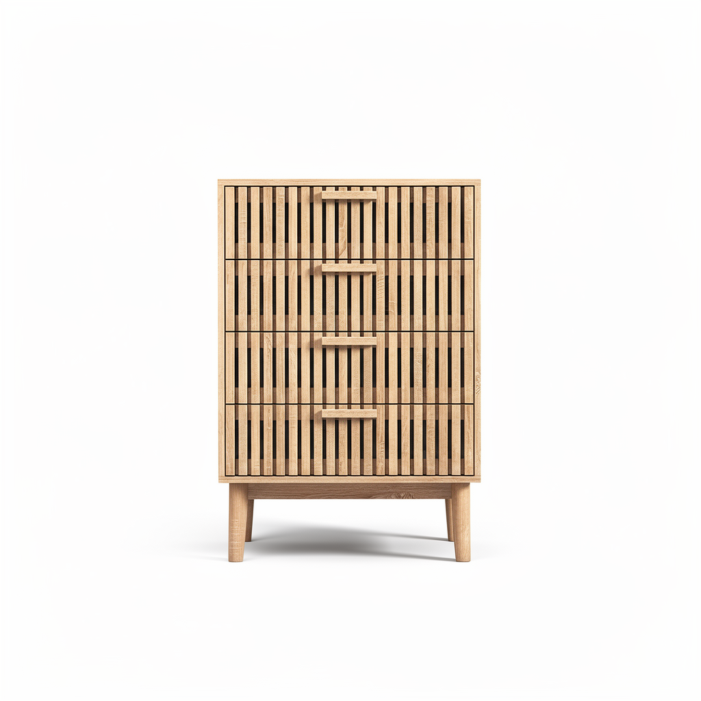 Dressoir - 4 Lades - Natuurlijk hout