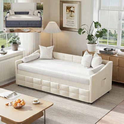 Gestoffeerd Bedframe met Opbergruimte - Hydraulisch, 90 × 200 cm, Zwart/Grijs